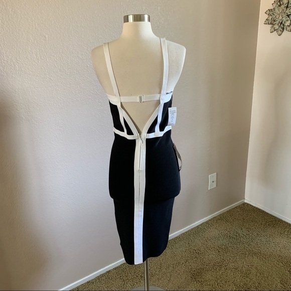 Bebe NWT Color Block Very Stretchy Body-con Dress - Picture 5 of 12